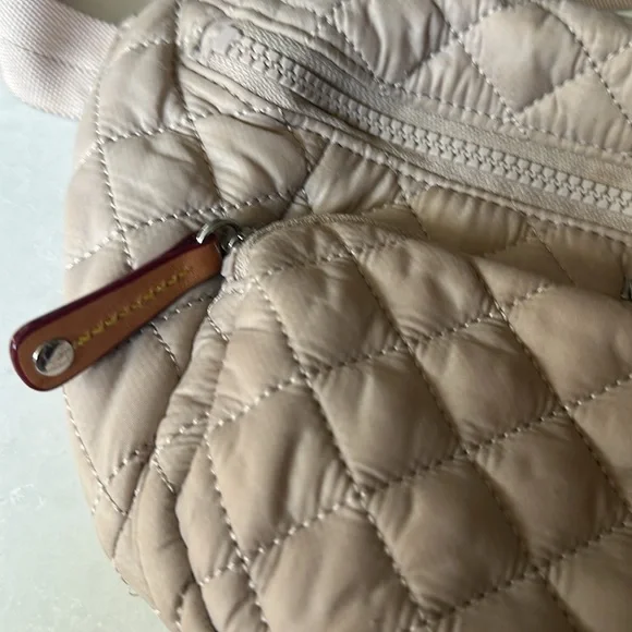 MZ Wallace Beige Quilted Metro Sling - Picture 3 of 5